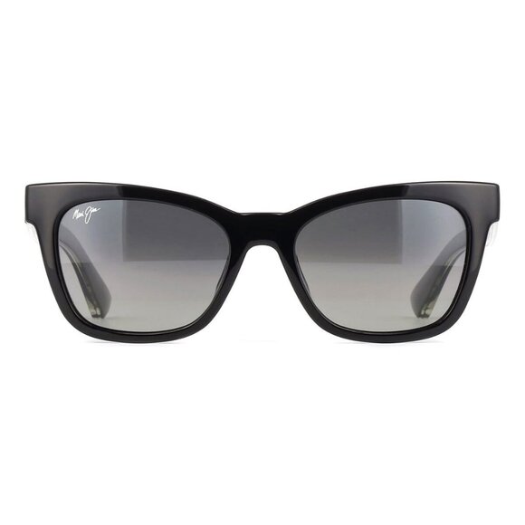 New MAUI JIM Hiwahiwa Black Polarised Cat Eye MJ0689S 001 Sunglasses Women - Picture 2 of 4